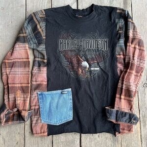 Harley-Davidson Reworked Upcycled Shirt (Medium)
